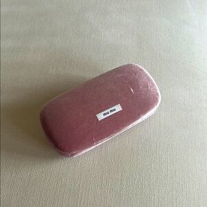 Miu Miu Pink Velvet Eyewear Case